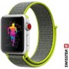 Řemínek k chytrým hodinkám SWISSTEN NYLON BAND FOR APPLE WATCH 42 / 44 / 45 / 49 mm SHINY GREEN 46000711