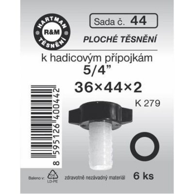 HARTMAN těsnění pryžové k hadicovým spojkám 5/4" 36*44*2mm, sada č. 44 – Zboží Dáma