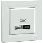 Rychlonabíječka, Asfora, dvojitá USB A+C 21W, s rámečkem, Bílá EPH2700521 – Hledejceny.cz