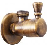 Sapho Rohový ventil, 1/2"x 1/2", bronz ROTO6 – Sleviste.cz