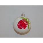 ONREX Vánoční ozdoba skleněná koule bílá rukavice pr. 7 cm – Hledejceny.cz