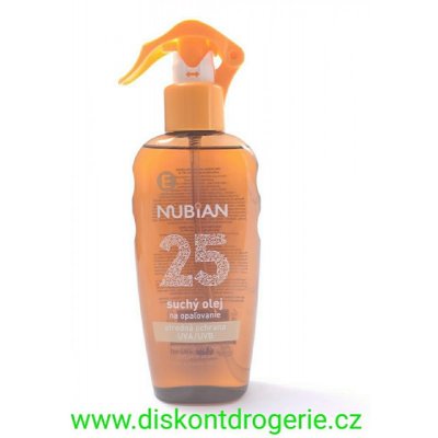 Nubian suchý olej na opalování SPF25 200 ml – Zboží Mobilmania