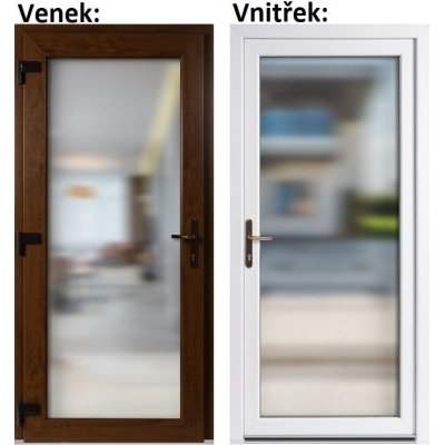 Soft Vchodové WDS 3/3 sklo Krizet Zlatý dub-Bílá levé otevírání VEN 100 x 210 cm – Hledejceny.cz