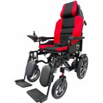 Zoela 6005XL Elektrický Invalidní vozík 52 cm polohovací Stříbrný rám Červené polstrování – Zboží Dáma