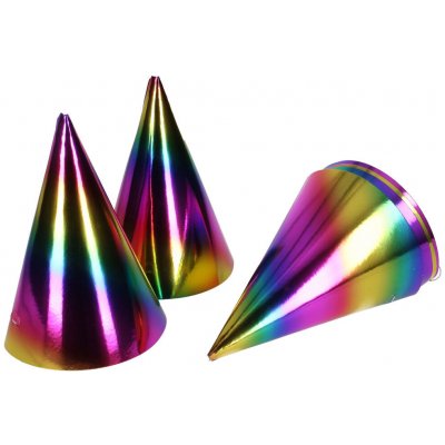 Wiky Párty kloboučky Duha 6ks – Zboží Dáma