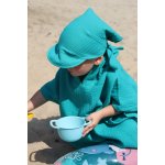 Jsem máma Mušelínový BIO šátek s kšiltem tmavý tyrkys – Zboží Dáma