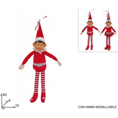 Due Esse Vánoční skřítek Elf 40 cm k zavěšení /1ks – Hledejceny.cz