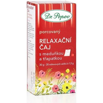 Dr.Popov Čaj Relaxační s meduňkou a třapatkou 20 x 1,5 g – Zboží Mobilmania