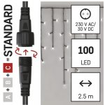 Emos D1CC01 Standard LED spojovací vánoční řetěz rampouchy 2,5 m venkovní studená bílá – Hledejceny.cz