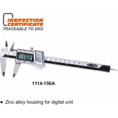 INSIZE Digitální posuvné měřítko z nerezové oceli s posuvným kolečkem typ 1114A 0-150mm 1114-150A – Zbozi.Blesk.cz