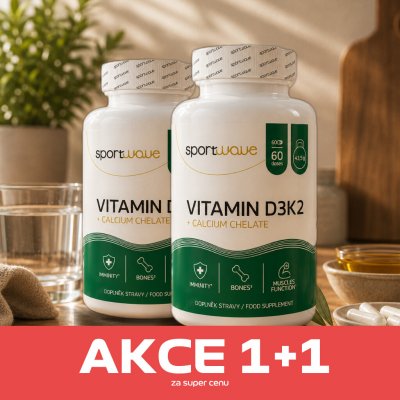 Sportwave Vitamín D3K2 + Calcium chelate 2 x 60 kapslí – Hledejceny.cz
