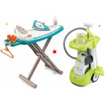 Smoby úklidový vozík s vysavačem Rowenta a žehlička s deskou Clean 24406-1 – Hledejceny.cz