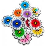 Nažehlovací nášivka - kytička barevná (4,0 x 4,0 cm), Barva: Růžová světlá – Zbozi.Blesk.cz