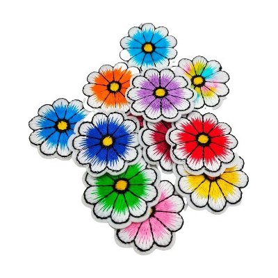 Nažehlovací nášivka - kytička barevná (4,0 x 4,0 cm), Barva: Růžová světlá – Zbozi.Blesk.cz