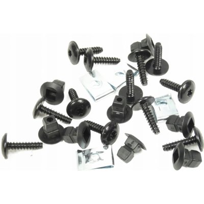 Sada šroubů k podběhům 24 ks ŠKODA, VW, SEAT, AUDI I (12x šroub, 4x podložka, 8x plastový úchyt) | Zboží Auto