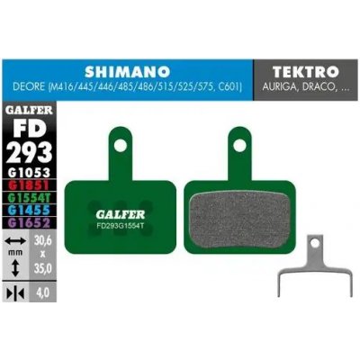 Brzdové destičky - GALFER FD293 - Shimano, Tektro, TRP Advanced