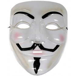 Dětský karnevalový kostým Korbi Anonymní plastová maska maska Guy Fawkes V for Vendetta ACTA