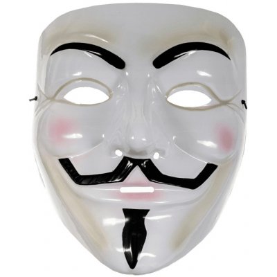 Korbi Anonymní plastová maska maska Guy Fawkes V for Vendetta ACTA – Hledejceny.cz