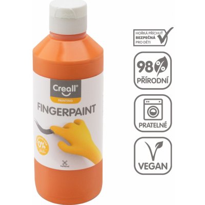 Creall prstová barva Happy Ingredients, 250 ml, oranžová – Sleviste.cz