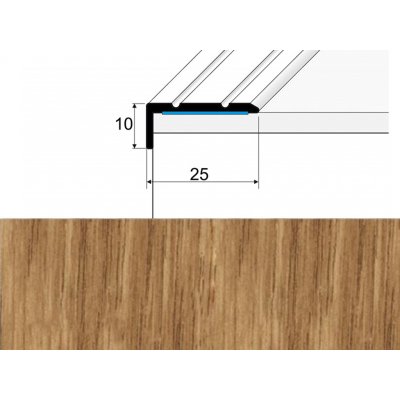 Profil Team Schodová hrana dub E09 25x10 mm 2,7 m – Hledejceny.cz