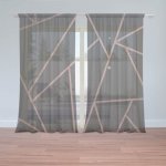 Sablio Záclony Růžové obrazce: 2ks 150x250cm – Hledejceny.cz