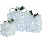 VidaXL Vánoční dekorace: 3 stříbrné dárky, – Hledejceny.cz
