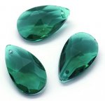 Broušený přívěsek kapka plochá 22mm zelená – Zboží Dáma