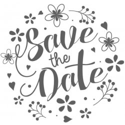 Aladine Dřevěné razítko save the date