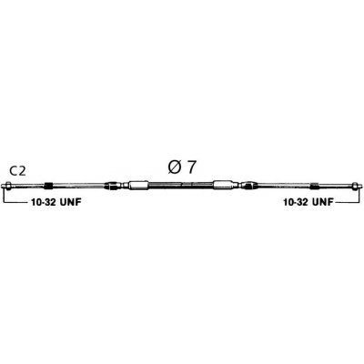 Ultraflex C2 ENGINE CONTROL CABLE - 16'/ 4‚88 m