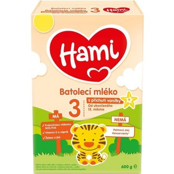 Hami 3 s příchutí vanilky 600 g