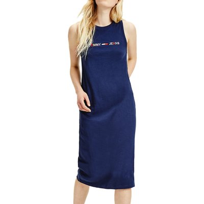 Tommy Hilfiger Tommy Jeans TJW logo tank dress tmavě modrá – Zbozi.Blesk.cz