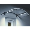 Vchodová stříška Gutta Guttavordach LED technik O - 150 x 90 x 25 cm stříbrná vzhled nerez