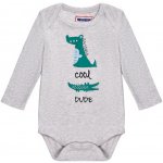Winkiki Kids Wear Chlapecké body s tepláčkami Cool Dude šedý melanž navy Šedý melanž Navy – Zboží Mobilmania