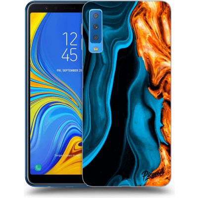 Pouzdro Picasee silikonové Samsung Galaxy A7 2018 A750F - Gold blue čiré – Zbozi.Blesk.cz