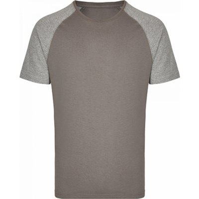 Miners mate Zúžené baseballové tričko Miners Mater s krátkým kontrastním rukávem šedá tmavá šedá světlá