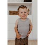 Cosilana dětský nátělník z merino vlny, bavlny a hedvábí šedý – Zboží Dáma