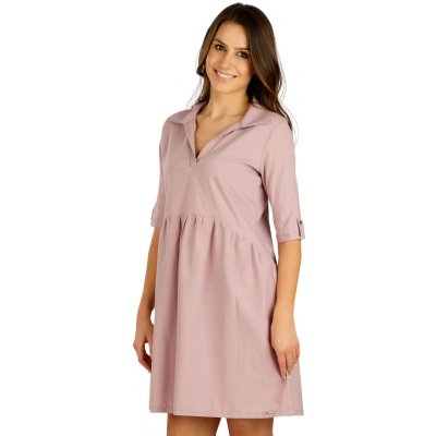 Litex dámské šaty s krátkým rukávem 5D045 fialovo růžová – Zboží Mobilmania