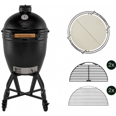 Gril Big Green Egg Onyx Large se stojanem s madlem BGE-SET-ONYX_L_stojan_2 – Hledejceny.cz