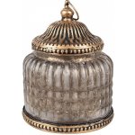 Růžová skleněná svítící LED lucerna Balli - Ø 10*13 cm - Clayre & Eef – Hledejceny.cz