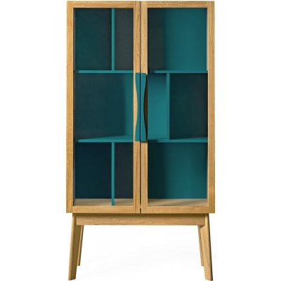 Woodman Avon 88 x 165 x 40 cm modrá / tyrkysová / zelená / přírodní – Zboží Mobilmania