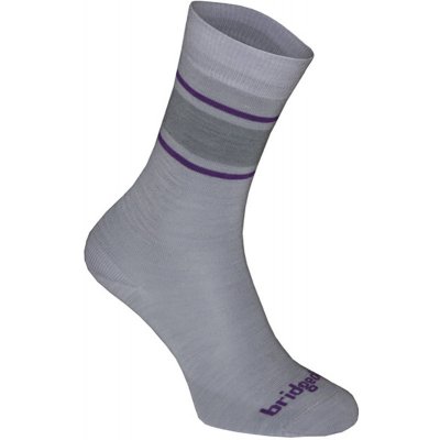 Bridgedale Everyday Sock/Liner merino Endurance Boot ponožky light grey/purple – Zboží Mobilmania