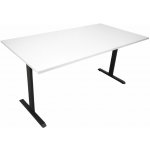 ZLKL Kancelářský stůl 140 x 70 cm černá podnož / bílá deska P00056-11 – Zboží Dáma