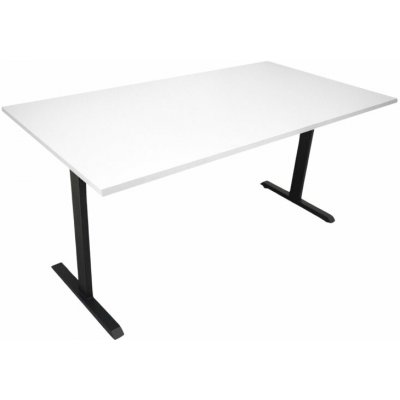 ZLKL Kancelářský stůl 140 x 70 cm černá podnož / bílá deska P00056-11 – Zboží Dáma