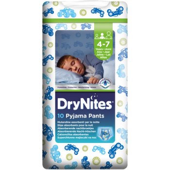 Huggies Dry nites absorbční kalhotky 4-7 let/boys/17-30 kg 10 ks od 112 Kč  - Heureka.cz