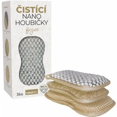 Nanolab Čistící nano houbičky béžové 3 ks – HobbyKompas.cz