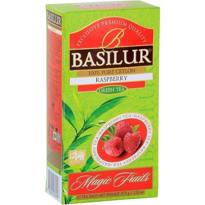 Basilur Green tea Magic Raspberry zelený čaj 25 x 1,5 g – Hledejceny.cz