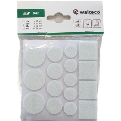 Walteco Sada filcových podložek, bílá, 64 ks , 85032 – Sleviste.cz