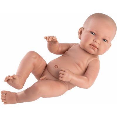 Llorens 73801 NEW BORN CHLAPEČEK realistická miminko s celovinylovým tělem 40 cm – Zboží Mobilmania