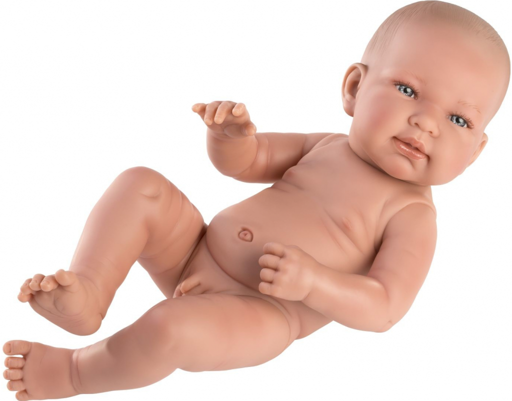 Llorens 73801 NEW BORN CHLAPEČEK realistická miminko s celovinylovým tělem 40 cm