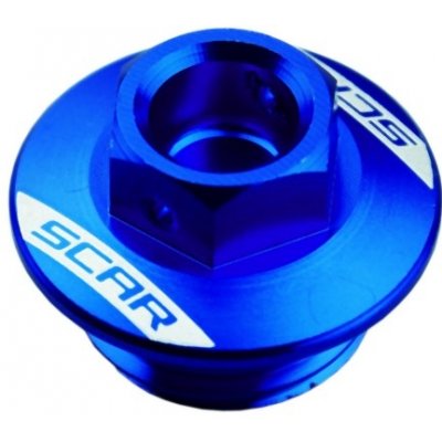 SCAR závodní krytka olejové náplně HUSQVARNA FE 250 / 350 / 450 / 501 14-24, FC 250 / 350 / 450 14-24, TE 250 / 300 14-24, TX 300 17-24, FX 350 / 450 17-24 barva světle modrá | Zboží Auto